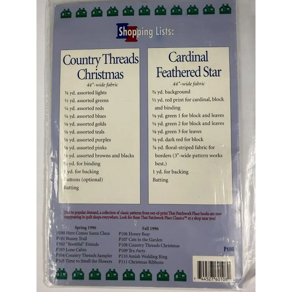 That Patchwork Place Classics 2-in-1 Quilt Pattern Country Threads Christmas
